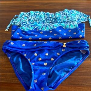 Lilly Pulitzer 2 piece bathing suit. Wore once, maybe?!?!
Like brand new